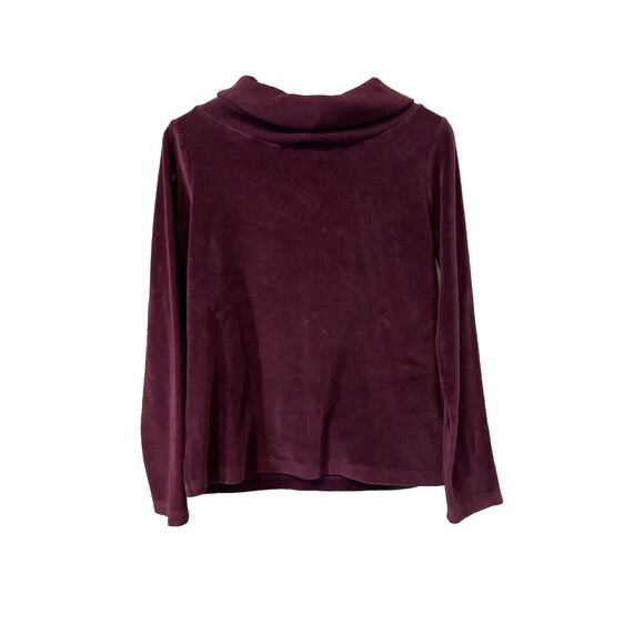 3 for $25-Sport Savvy Cowl Neck Pullover-Soft Violet-Small-Velour - Picture 7 of 7
